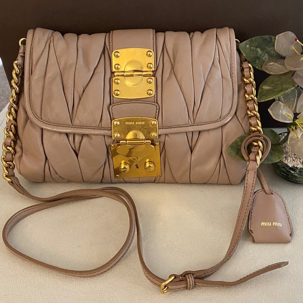 Mui Mui Coffer Crossbody Bag